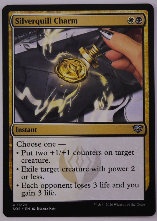 Silverquill Charm SOS 225 regular finish MTG instant card