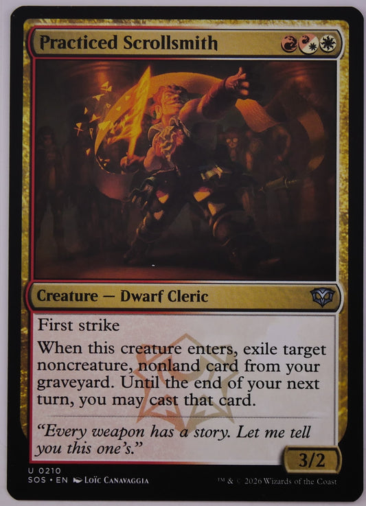 Practiced Scrollsmith regular finish MTG SOS 210 graveyard spell recursion card from DM Vault Co