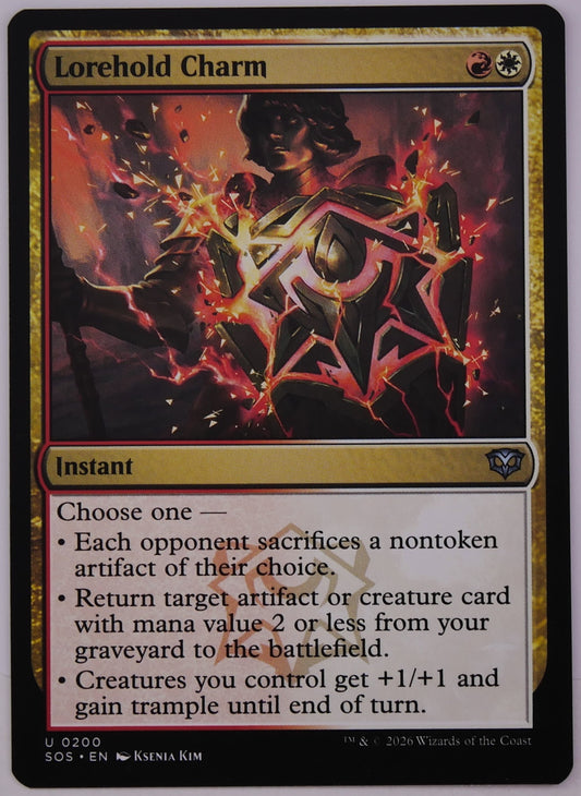 Lorehold Charm regular finish MTG SOS 200 artifact recursion utility card from DM Vault Co
