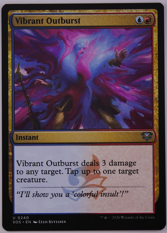 Vibrant Outburst regular finish MTG SOS 240 burn tempo instant from DM Vault Co