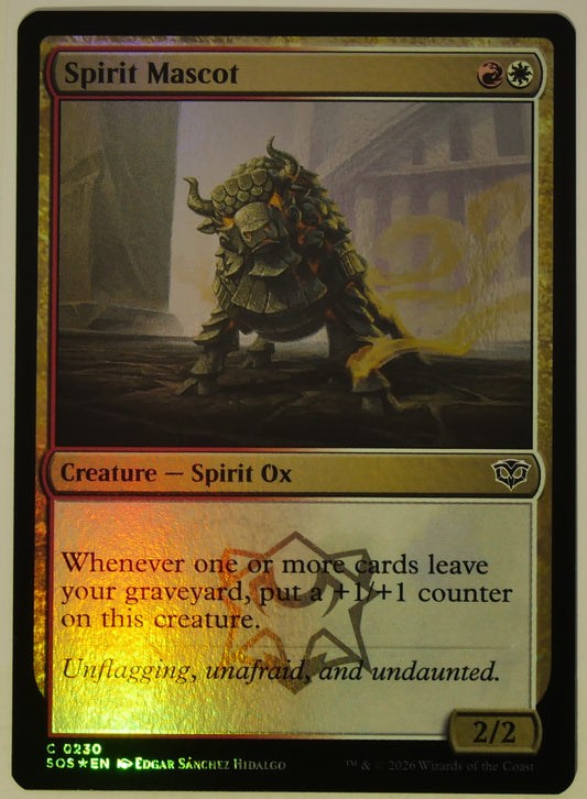 Spirit Mascot foil MTG SOS 230 graveyard synergy card from DM Vault Co