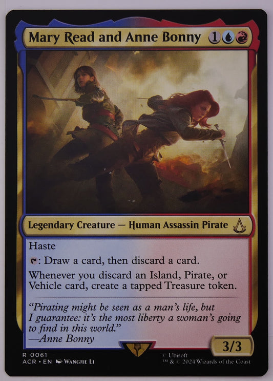 Mary Read and Anne Bonny ACR 061 MTG Pirate treasure legendary creature card by DM Vault Co