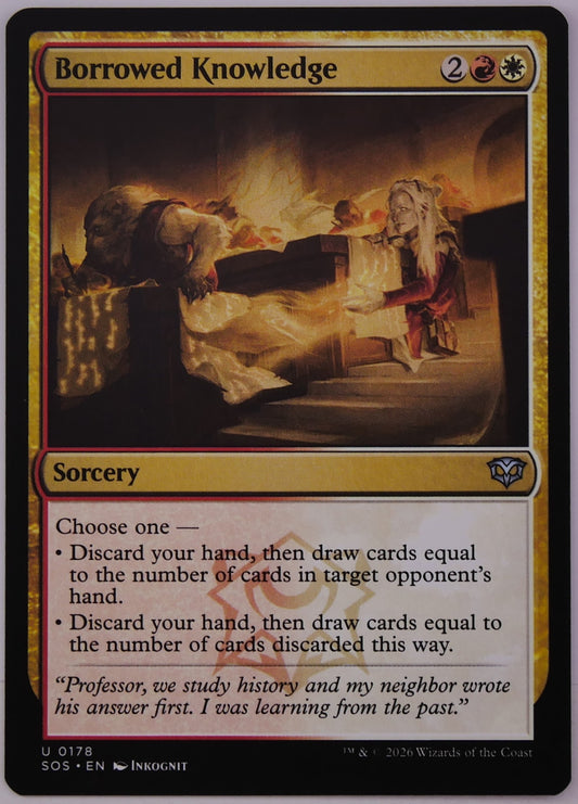 Borrowed Knowledge SOS 0178 regular finish MTG Boros sorcery card from Strixhaven School of Sorcery at DM Vault Co