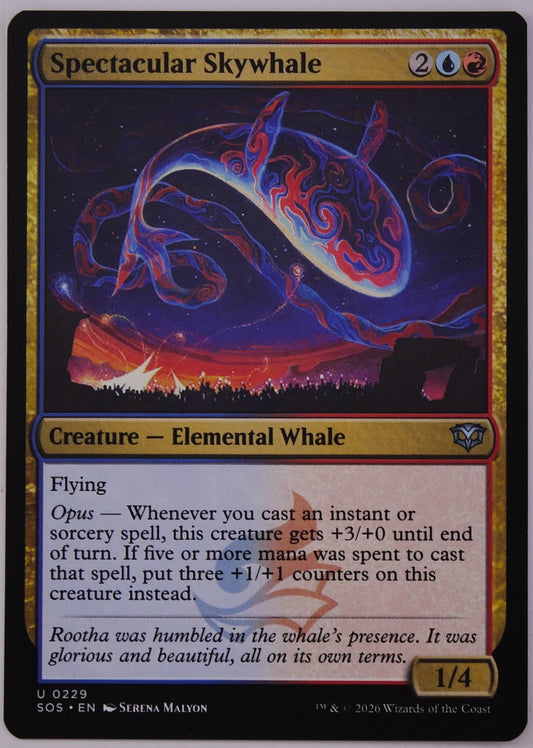 Spectacular Skywhale MTG SOS 0229 spellslinger flying creature card
