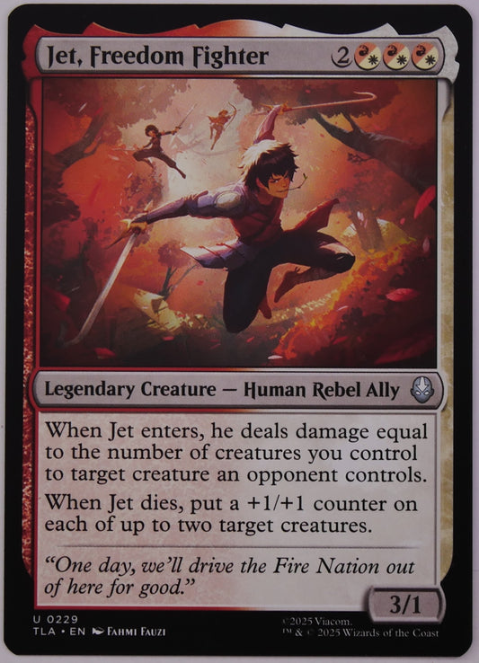 Jet Freedom Fighter MTG TLA 0229 legendary avatar creature card