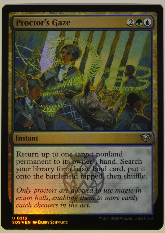 Proctors Gaze MTG SOS 0213 foil bounce ramp instant card