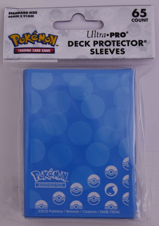 Pokemon Water Energy Deck Protector Sleeves 65ct Ultra Pro blue package