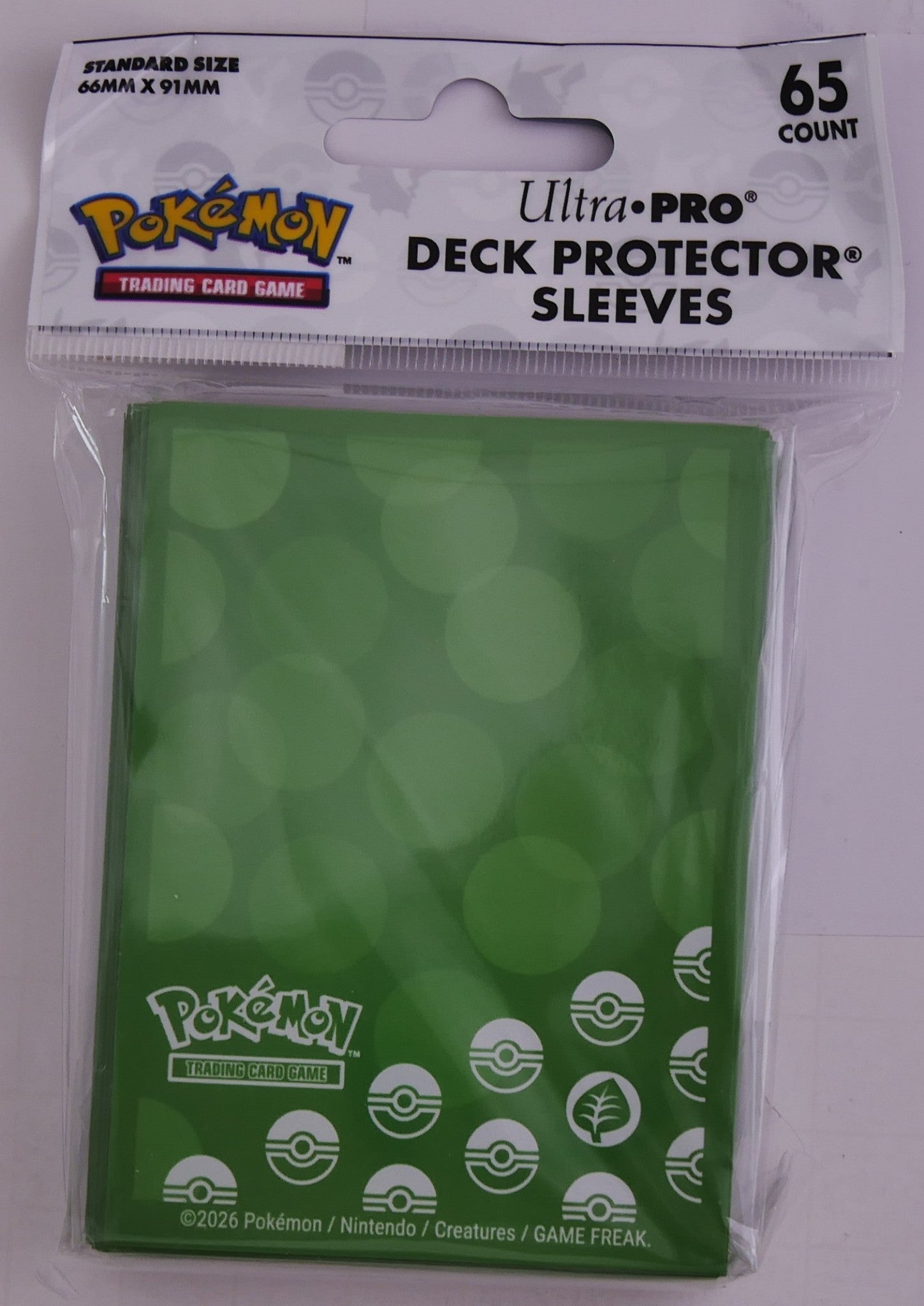 Pokemon Grass Energy Deck Protector Sleeves 65ct Ultra Pro green