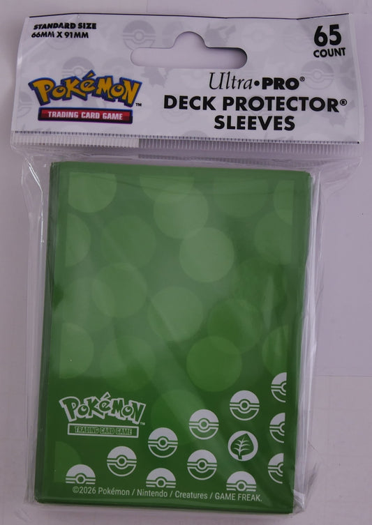 Pokemon Grass Energy Deck Protector Sleeves 65ct Ultra Pro green