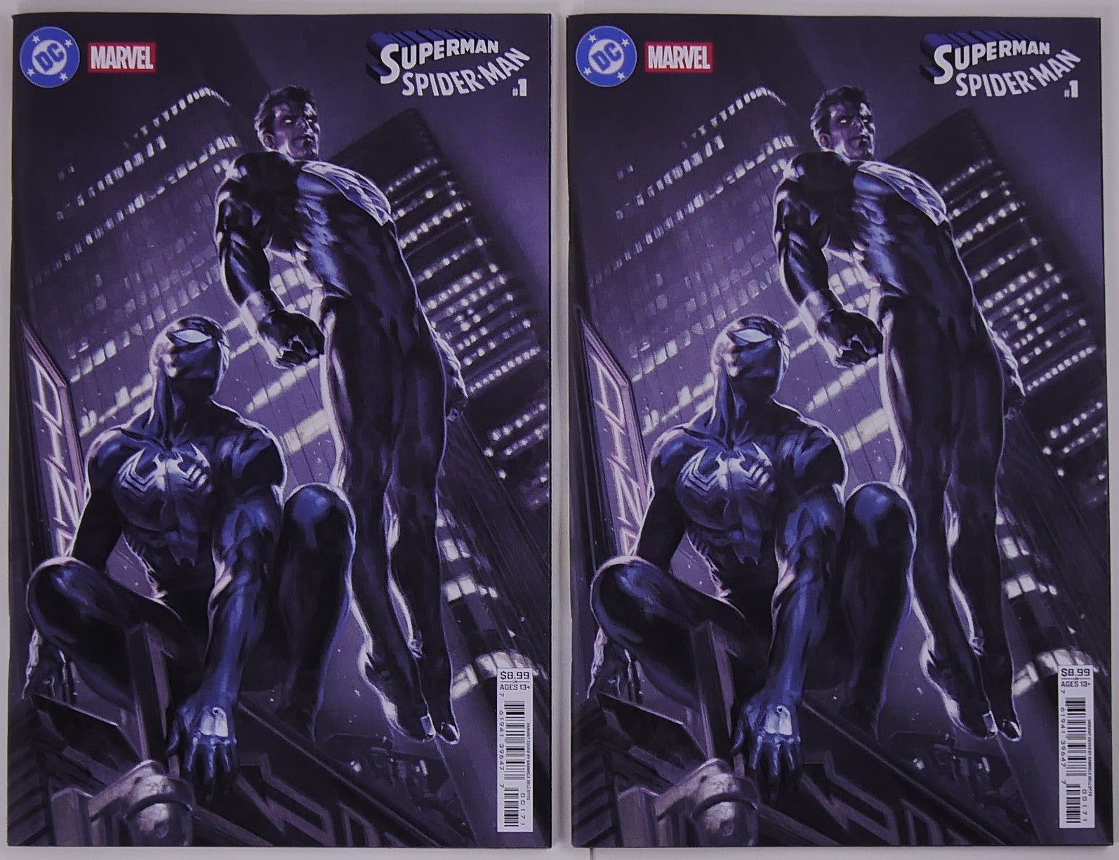 Superman Spider-Man #1 Dell'Otto Variant lot of 2 DC Marvel comics