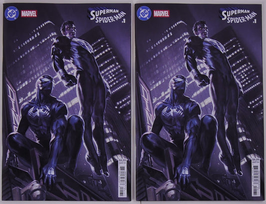 Superman Spider-Man #1 Dell'Otto Variant lot of 2 DC Marvel comics