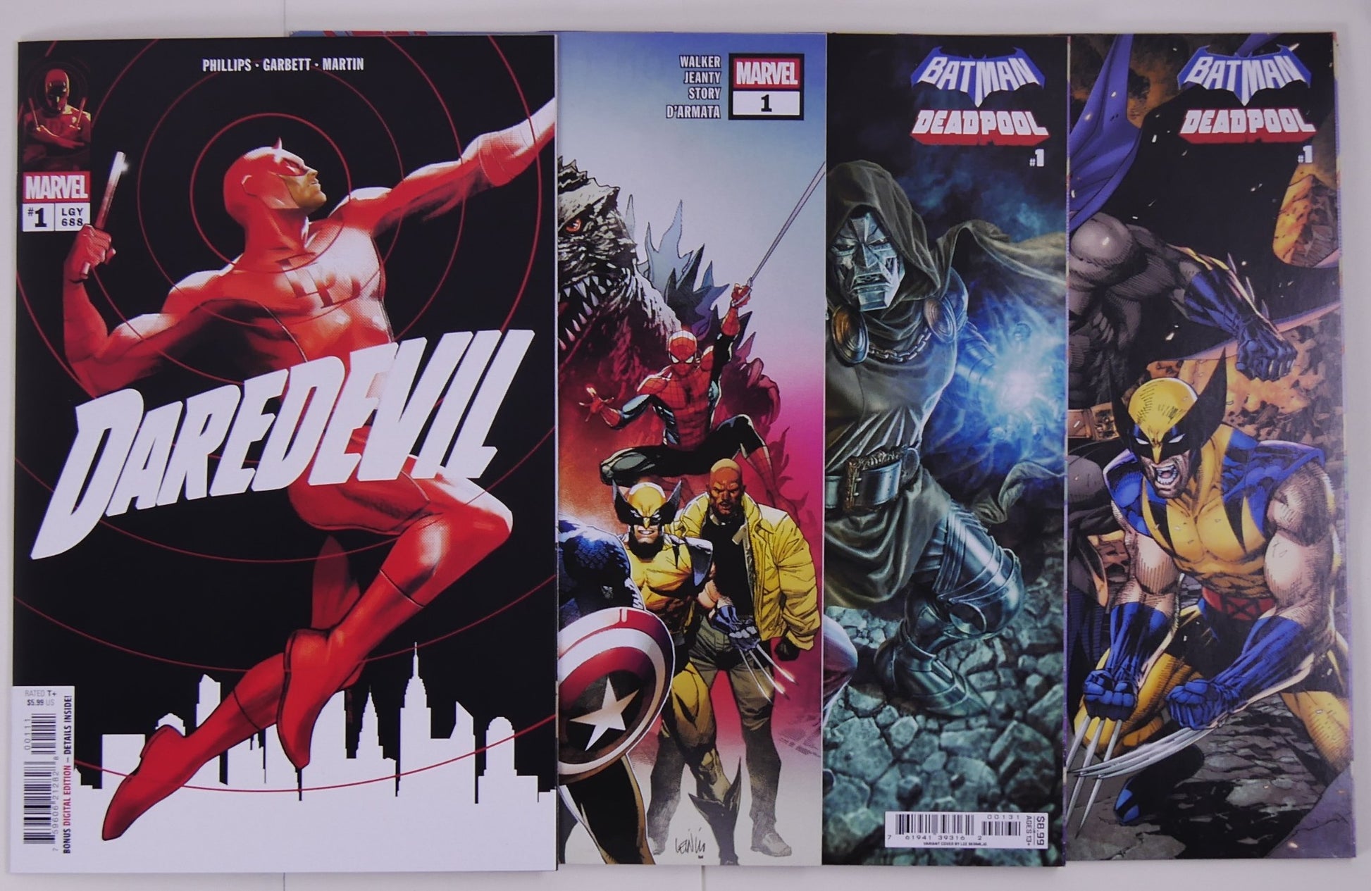 Marvel DC comic bundle Daredevil #1 Batman Deadpool Godzilla Avengers covers