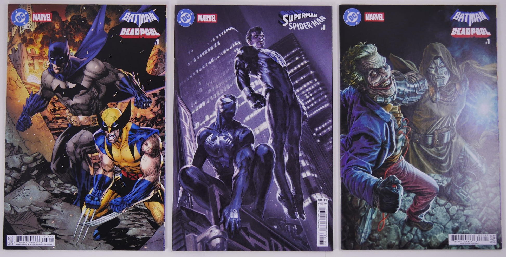 Batman Deadpool Superman Spider-Man Marvel DC comic bundle covers