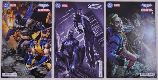 Batman Deadpool Superman Spider-Man Marvel DC comic bundle covers