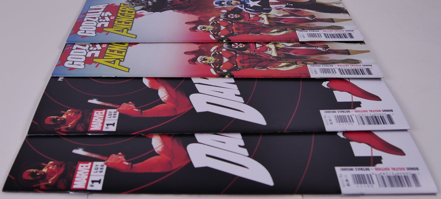 Daredevil #1 Godzilla vs Avengers #1 Marvel Comic Lot Bundle