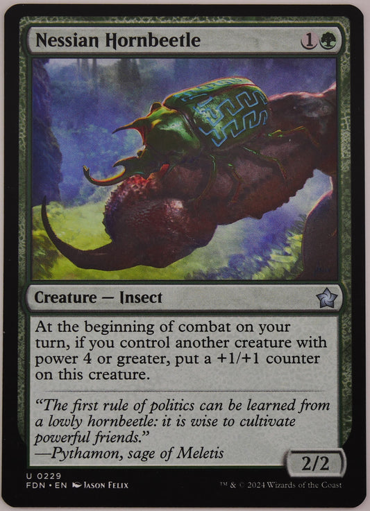 Nessian Hornbeetle FDN 229 MTG Insect +1/+1 Counter Creature