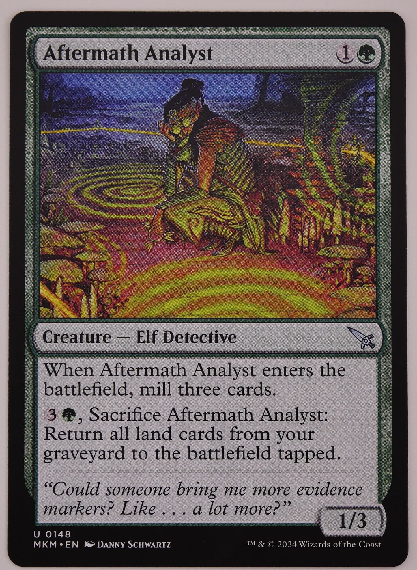 Aftermath Analyst regular finish MTG card from Murders at Karlov Manor MKM 148