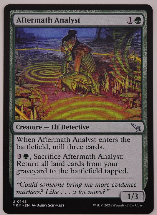 Aftermath Analyst regular finish MTG card from Murders at Karlov Manor MKM 148