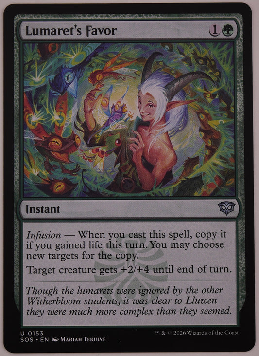 Lumaret's Favor regular finish SOS 153 MTG card from DM Vault Co
