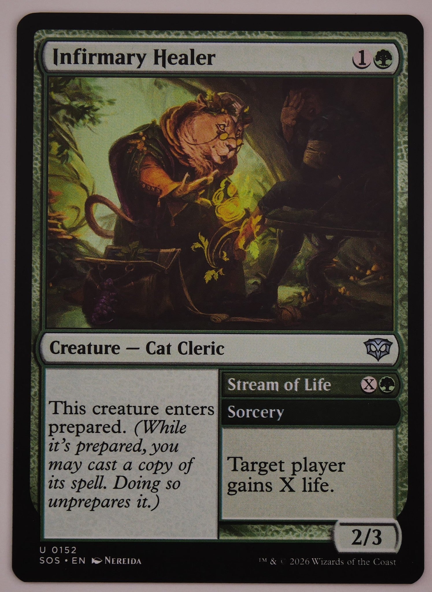 Infirmary Healer Stream of Life SOS 152 regular finish MTG card from DM Vault Co