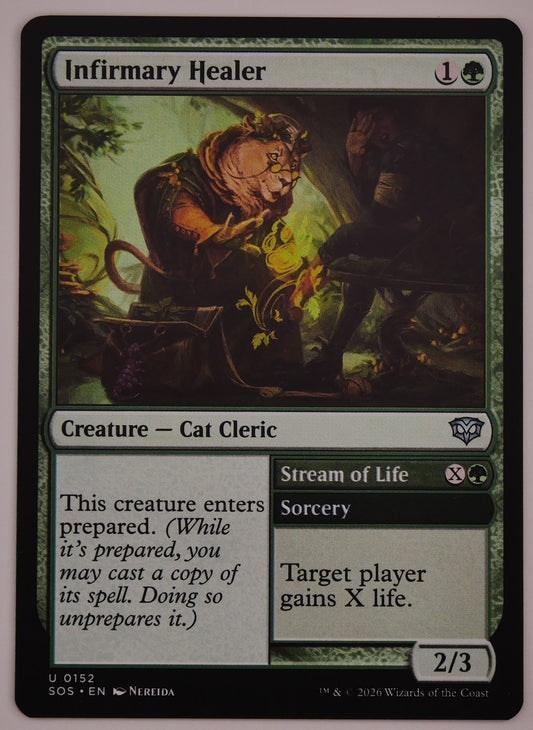 Infirmary Healer Stream of Life SOS 152 regular finish MTG card from DM Vault Co