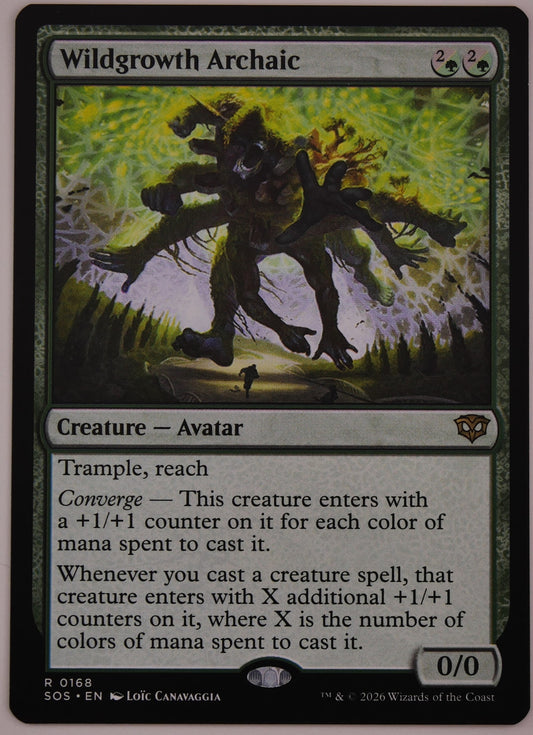 Wildgrowth Archaic SOS 168 regular finish MTG Avatar creature card from DM Vault Co