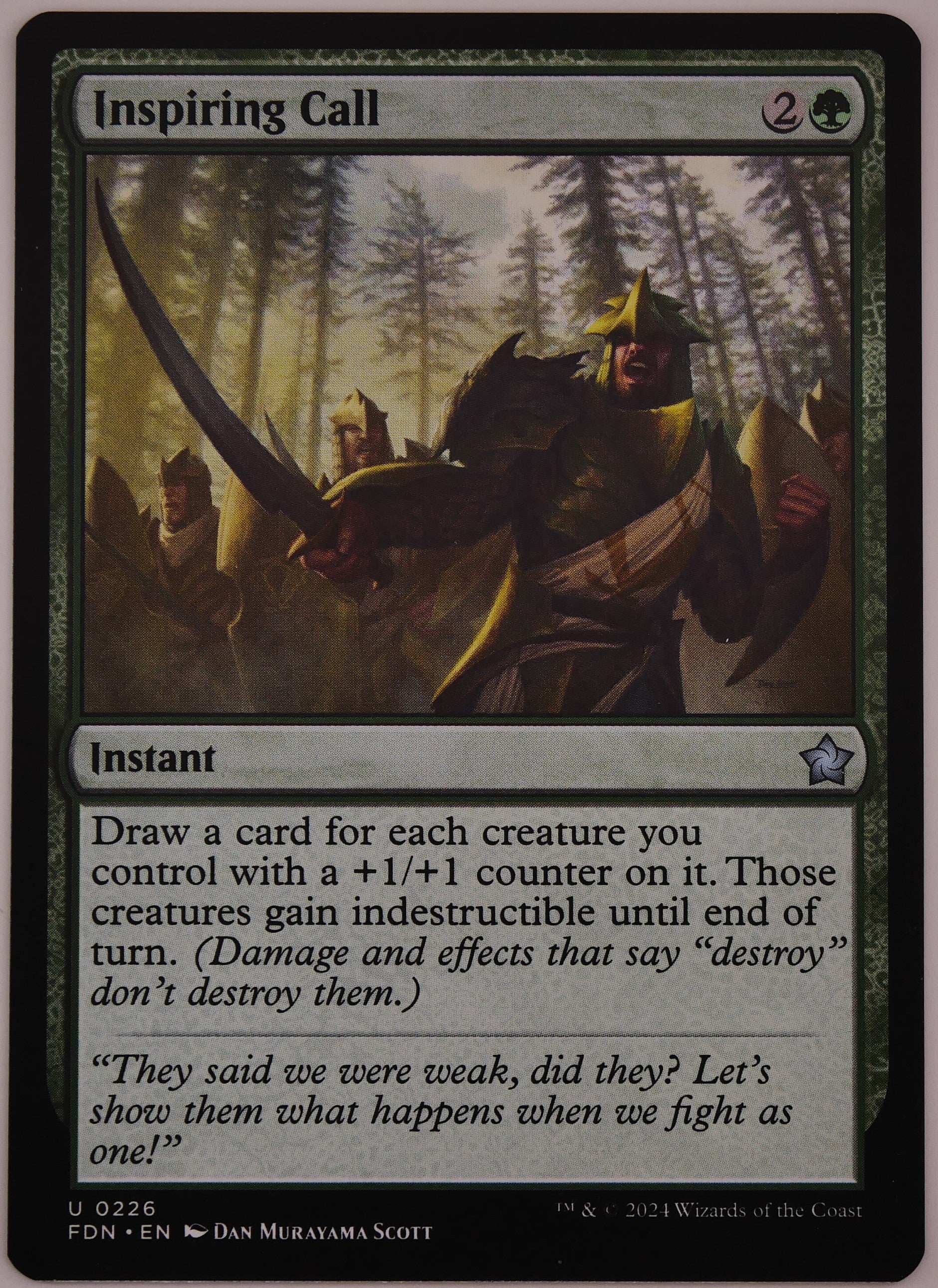 Inspiring Call FDN 226 regular finish MTG instant spell card from DM Vault Co