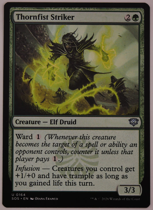 Thornfist Striker SOS 164 regular finish MTG Elf Druid creature card from DM Vault Co