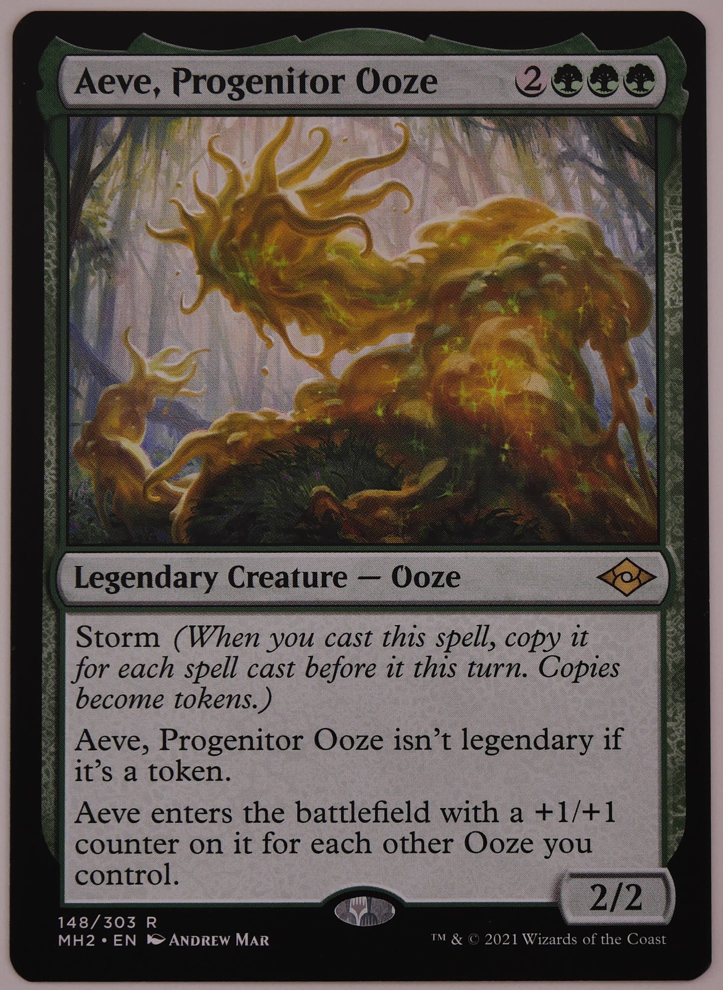 Aeve Progenitor Ooze MH2 148 regular finish MTG legendary Ooze creature card from DM Vault Co