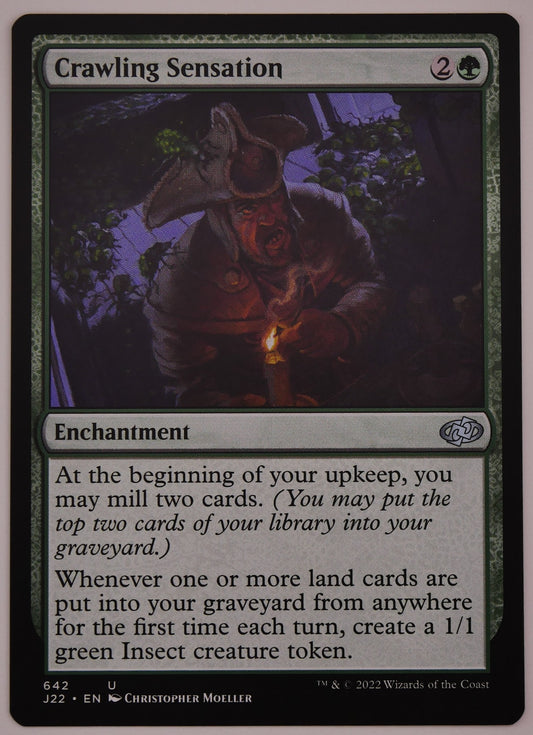 Crawling Sensation J22 642 regular finish MTG self mill token enchantment card from DM Vault Co