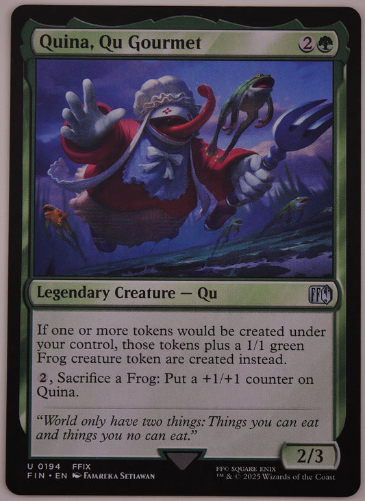 Quina Qu Gourmet FIN 194 MTG legendary Frog token creature card