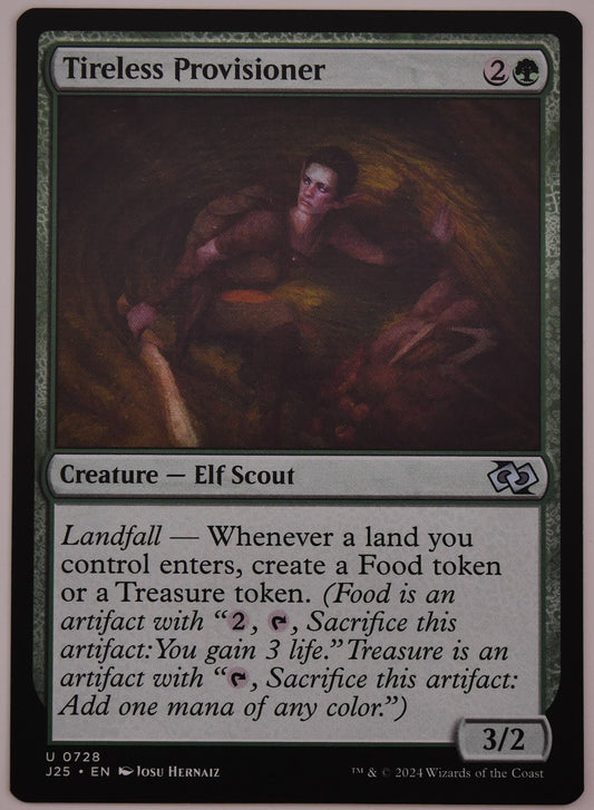 Tireless Provisioner J25 728 MTG Elf Scout landfall creature card