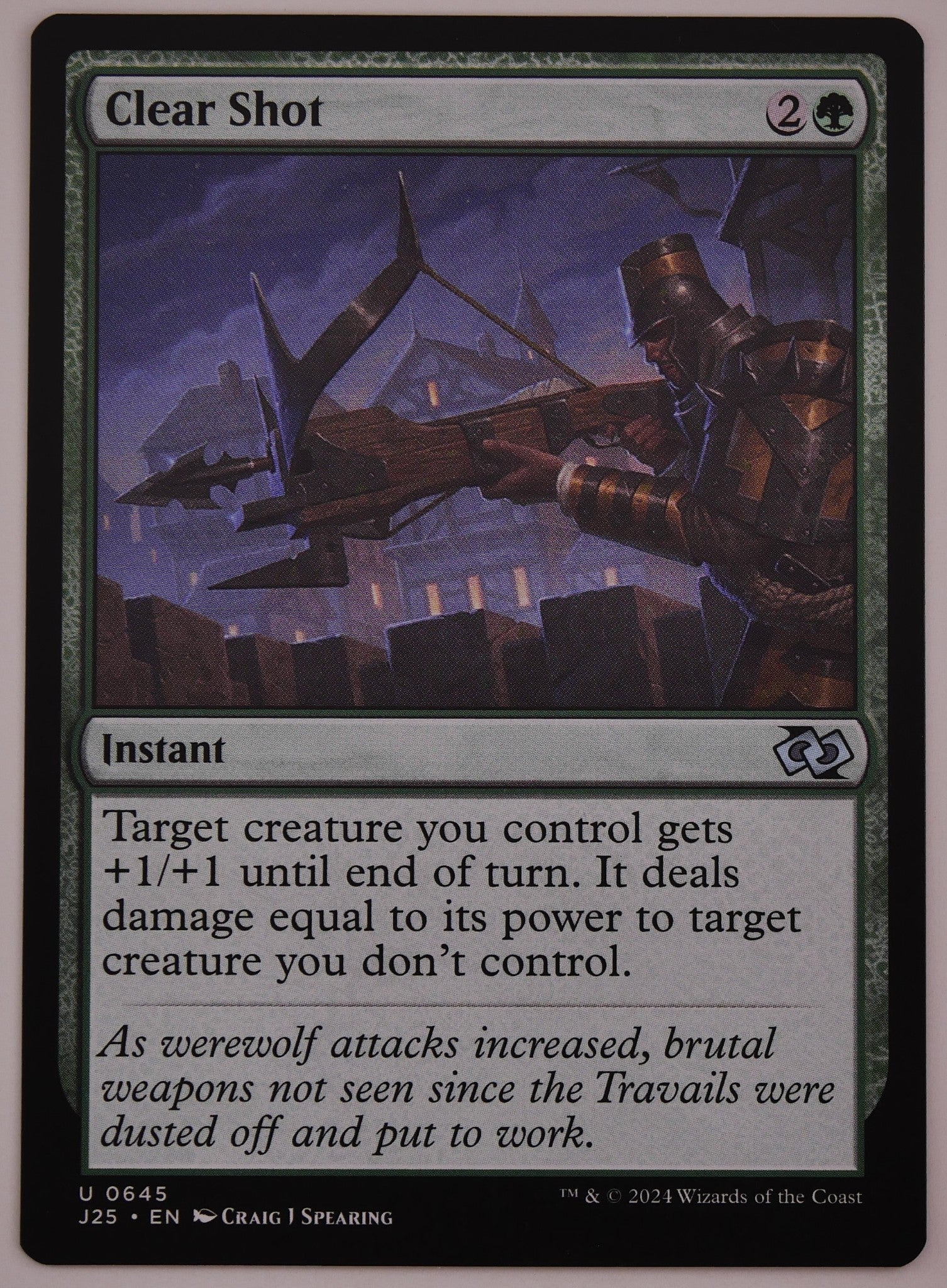 Clear Shot J25 645 MTG green instant removal spell card