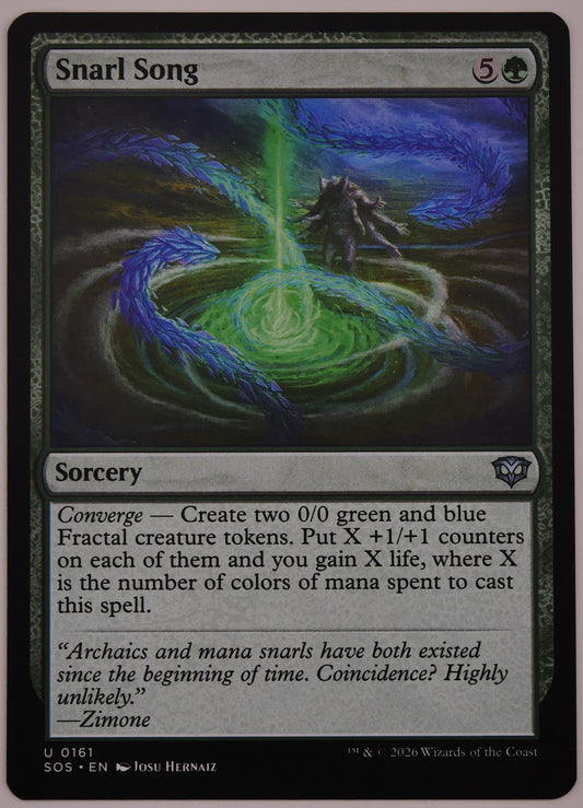 Snarl Song SOS 161 MTG sorcery card with Fractal token creation
