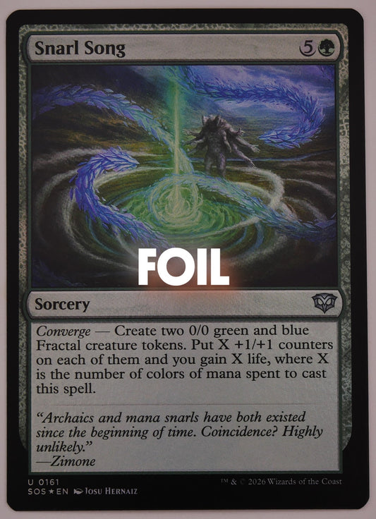 Snarl Song Foil SOS 161 MTG sorcery card with Fractal token creation
