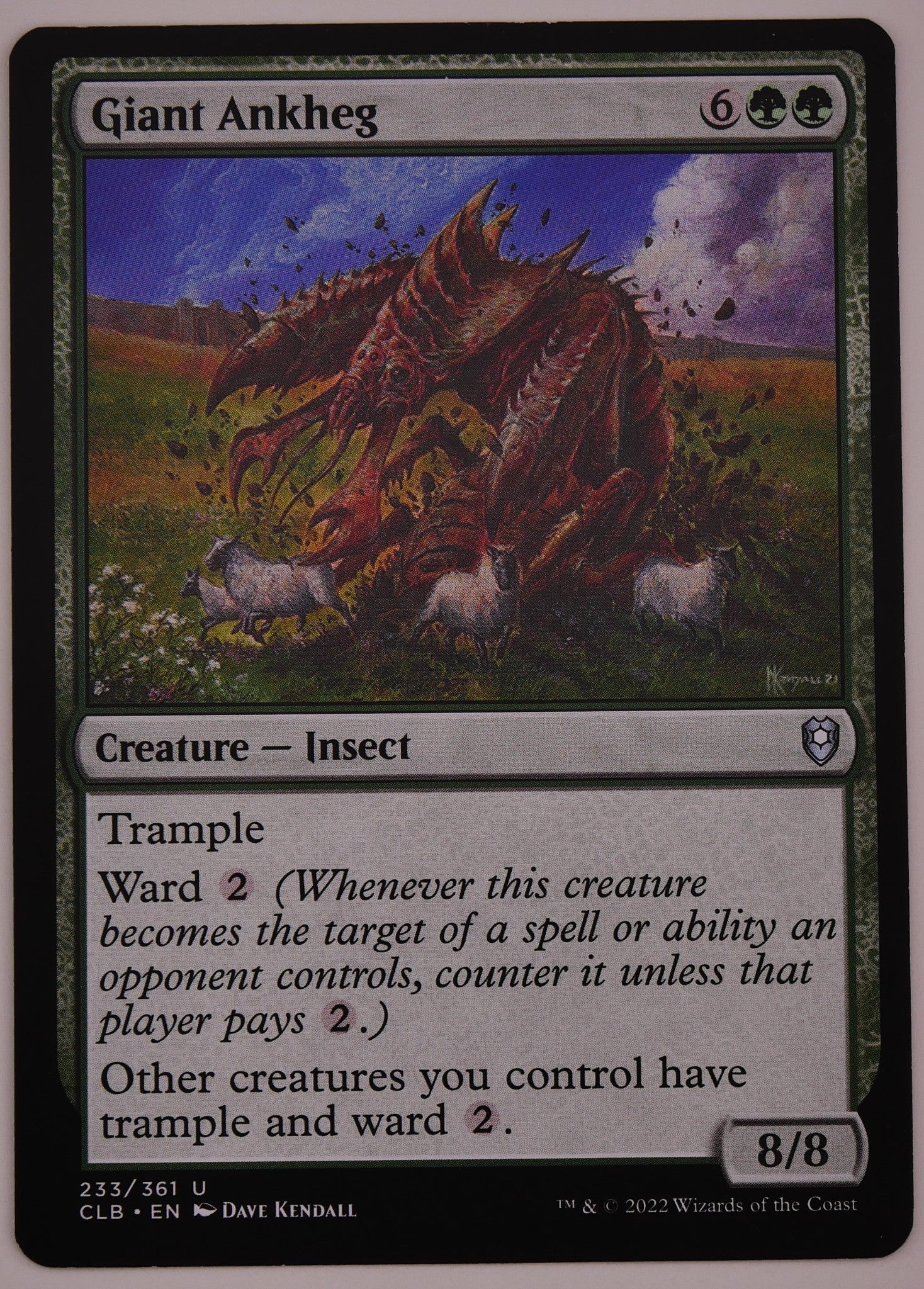 Giant Ankheg CLB 233 regular finish MTG Insect creature card