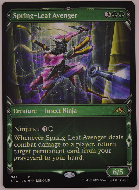 Spring-Leaf Avenger Showcase MTG NEO 349 Ninja Recursion