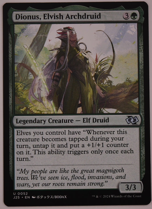Shop Dionus Elvish Archdruid J25 0052 regular finish MTG Elf legend with untap and +1/+1 counter synergy. DM Vault Co.