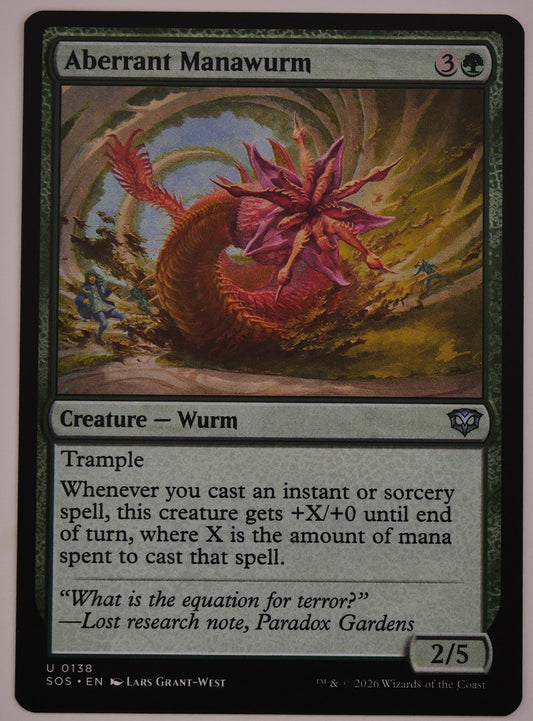 Aberrant Manawurm SOS 0138 regular finish MTG Wurm creature card