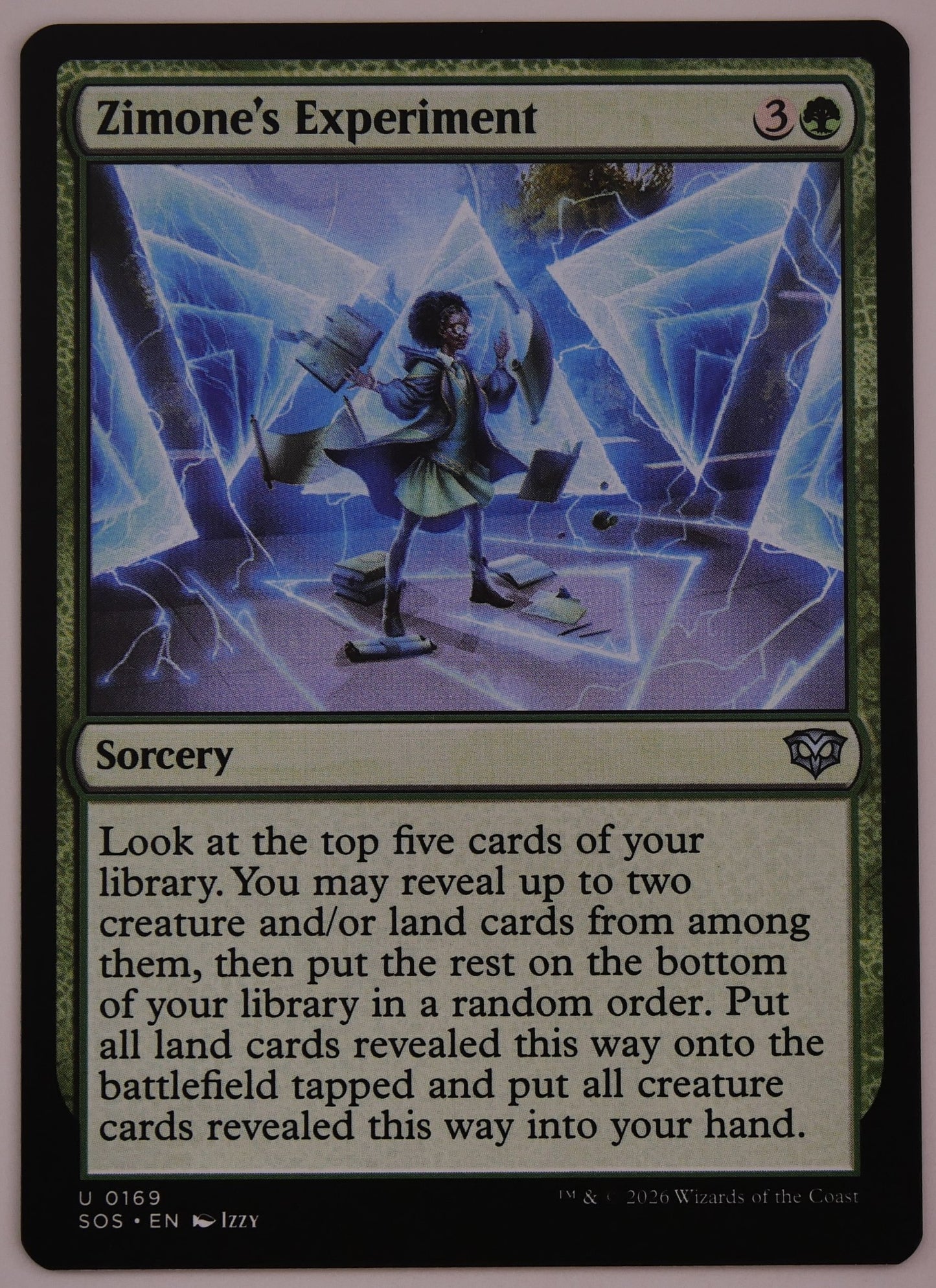 Zimone's Experiment SOS 0169 regular finish MTG sorcery card