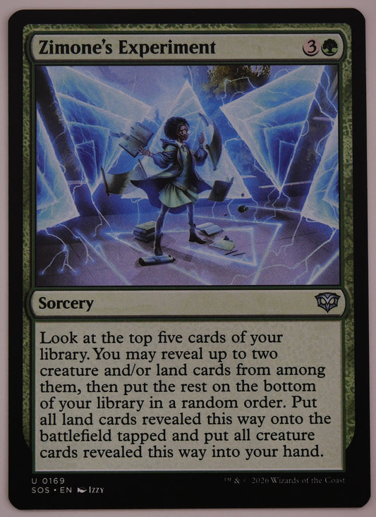Zimone's Experiment SOS 0169 regular finish MTG sorcery card