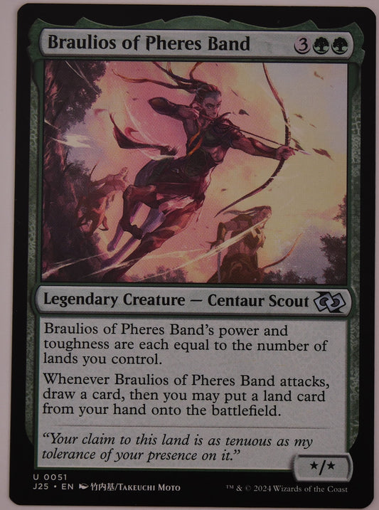 Braulios of Pheres Band J25 0051 MTG legendary Centaur Scout card regular finish
