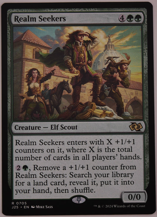 Realm Seekers J25 0705 MTG Elf Scout creature card regular finish