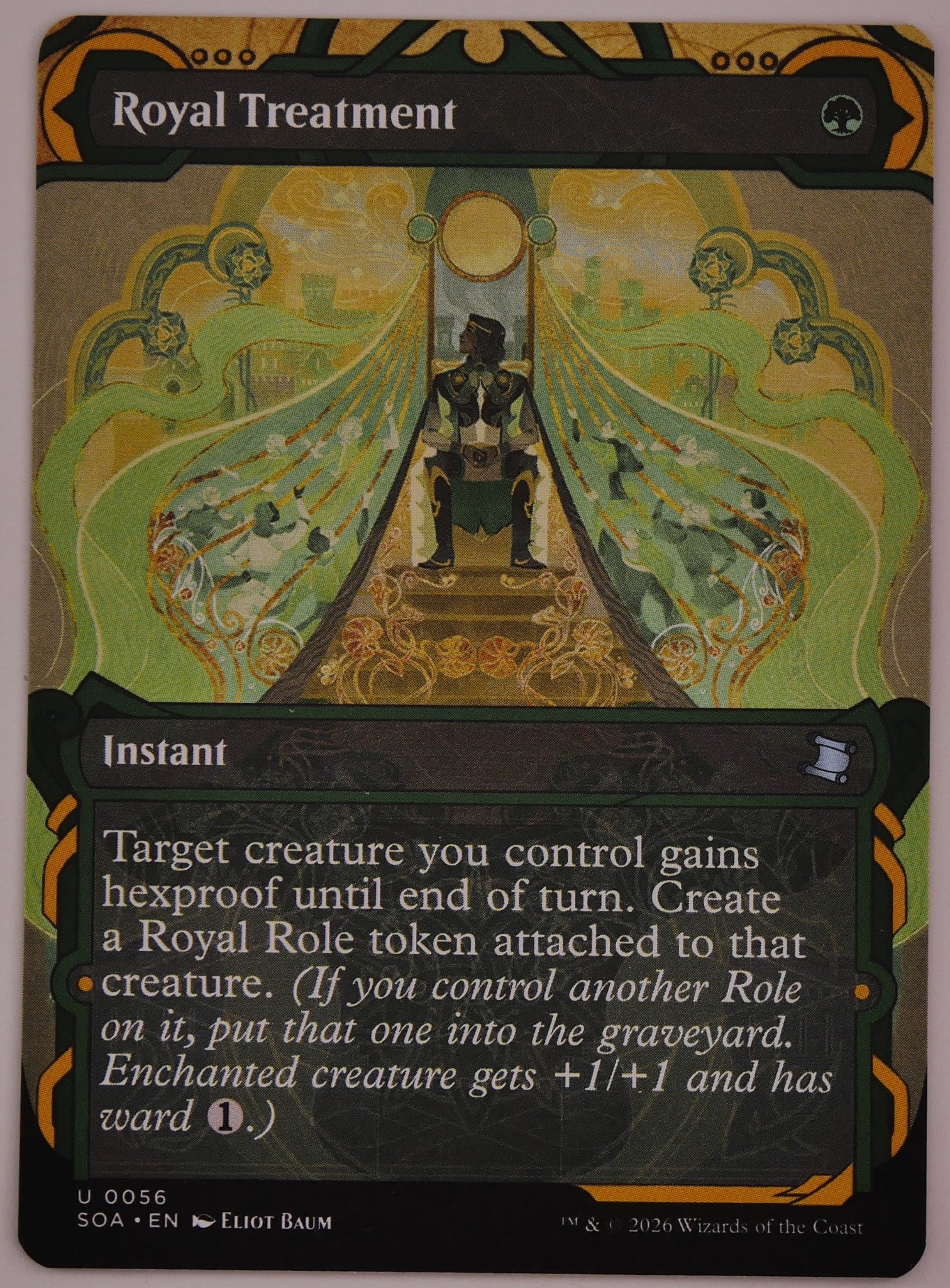 Royal Treatment Extended Art SOA 056 regular finish MTG instant card