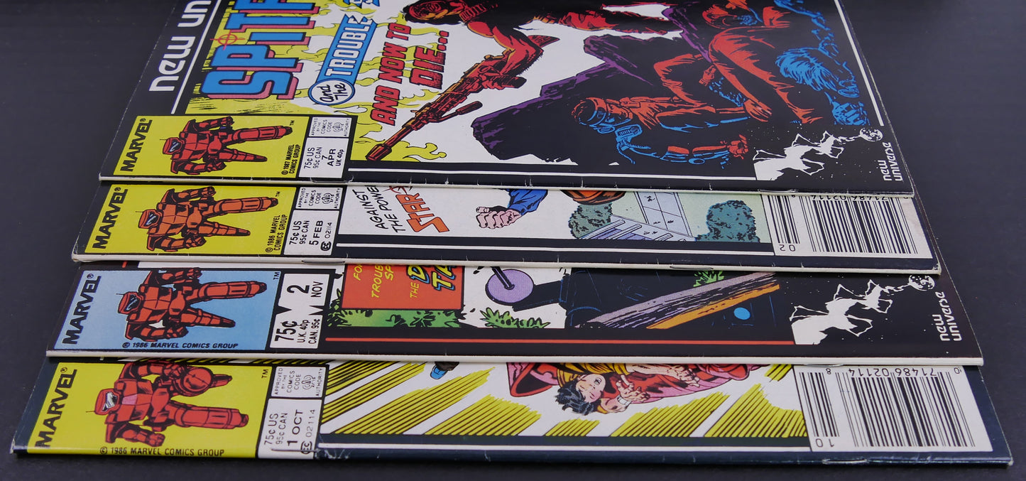 Spitfire and the Troubleshooters #1 2 5 7 Marvel New Universe Lot
