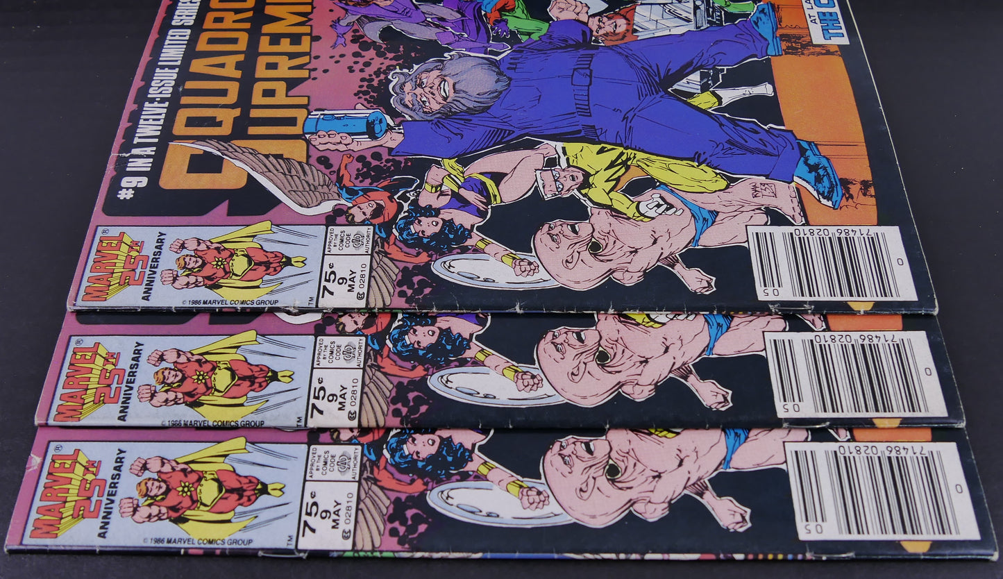 Squadron Supreme #9 x3 Marvel Comic Lot 3 Copies