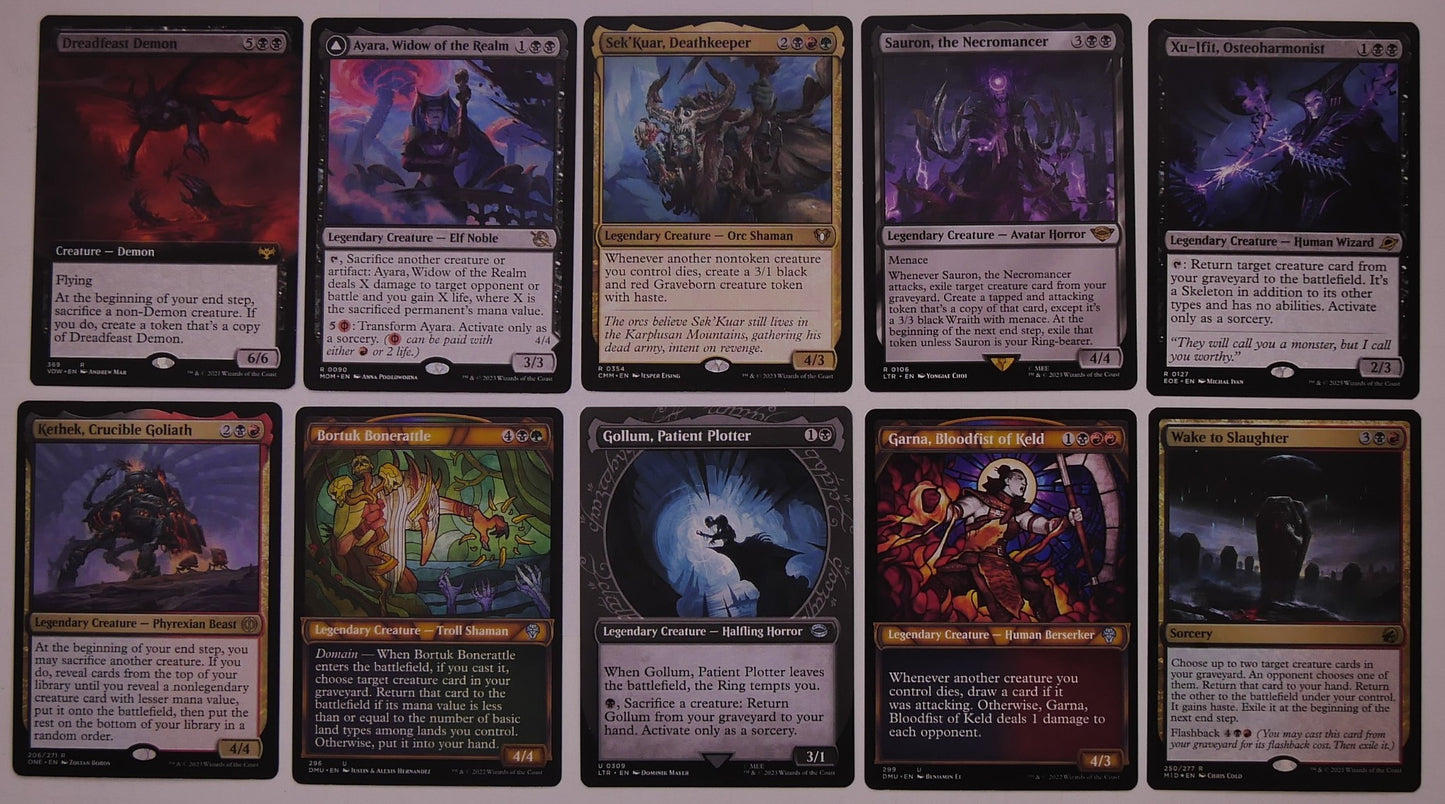 MTG Jund Aristocrats Reanimator Commander Bundle Sek'Kuar