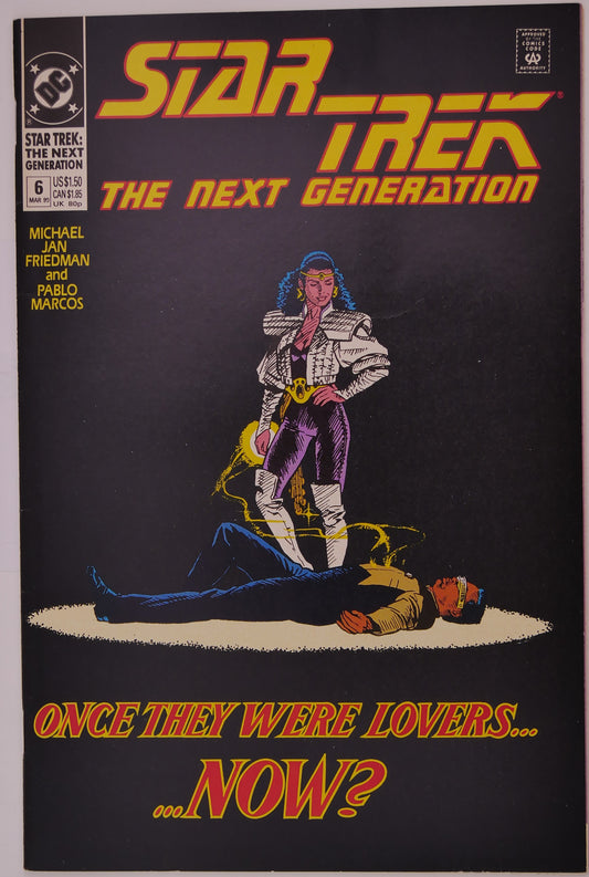 Star Trek: The Next Generation #6 (1989) DC Comics comic book cover featuring Star Trek characters