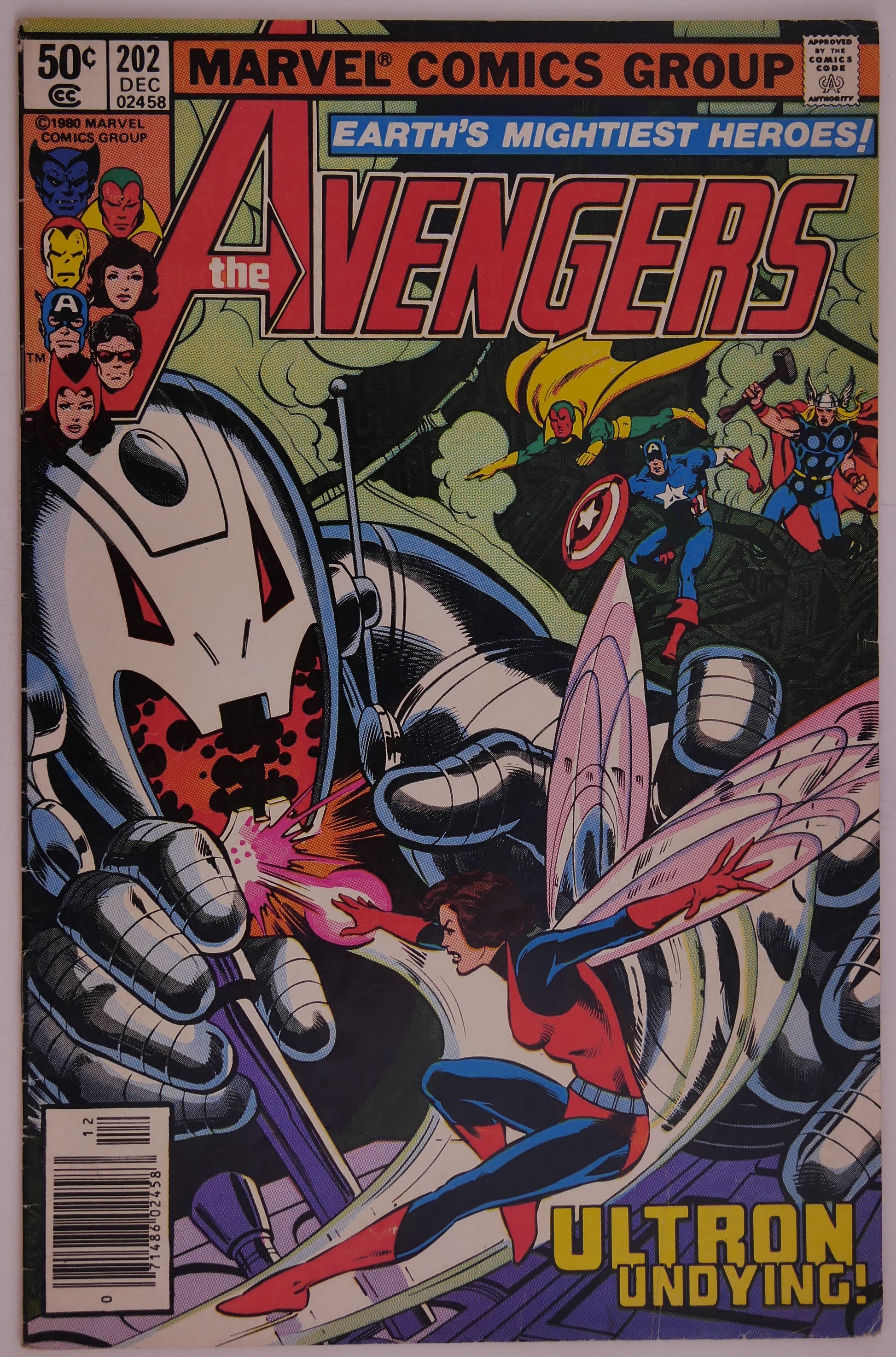 Avengers #202 Marvel Comics 1980 Ultron Undying Bronze Age cover