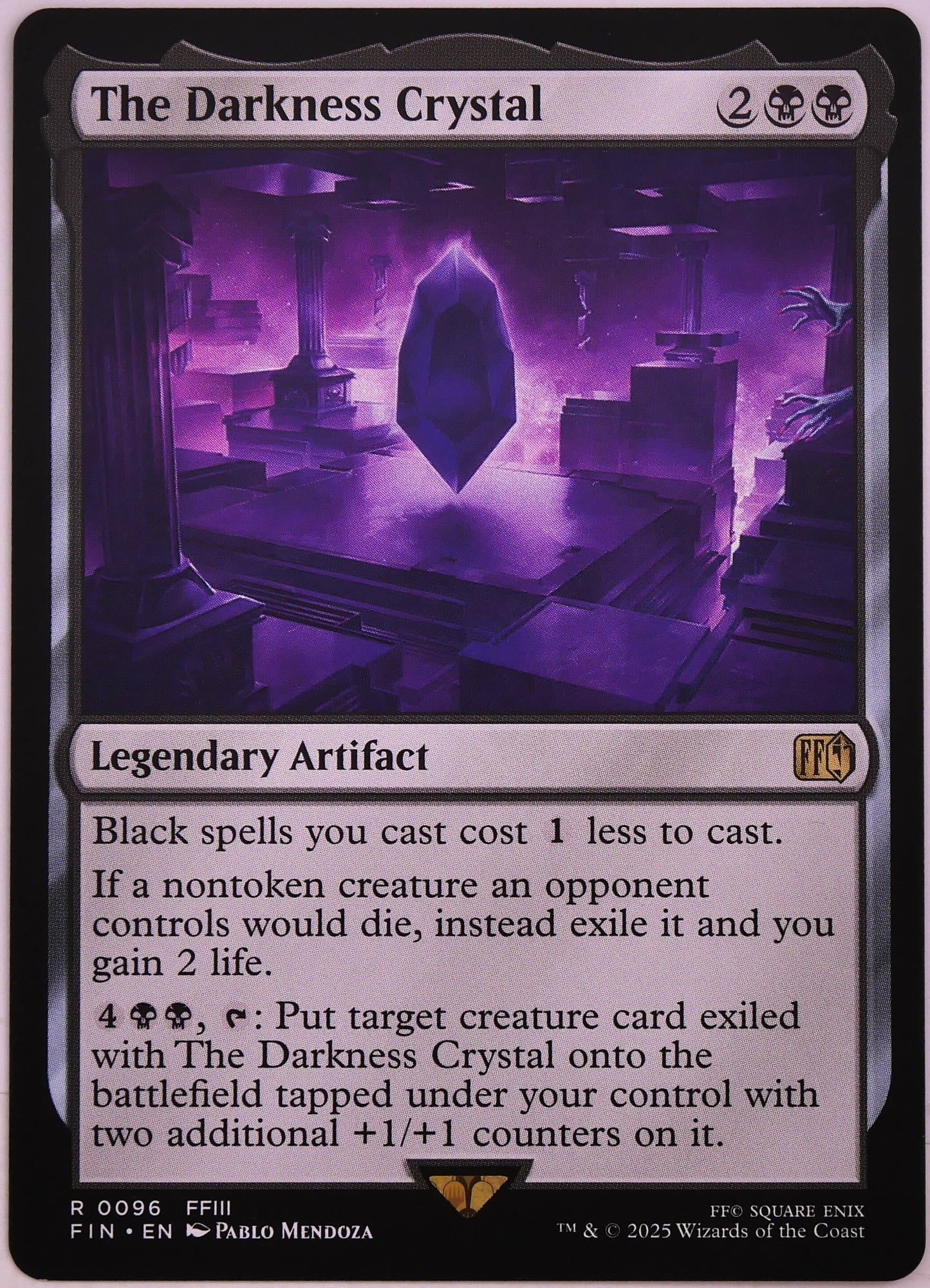 The Darkness Crystal FIN 96 regular finish MTG Reanimator card from DM Vault Co.